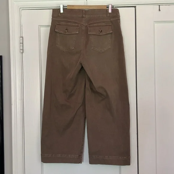 SPANX Stretch Twill Cropped Wide Leg Pant - Picture 4 of 7